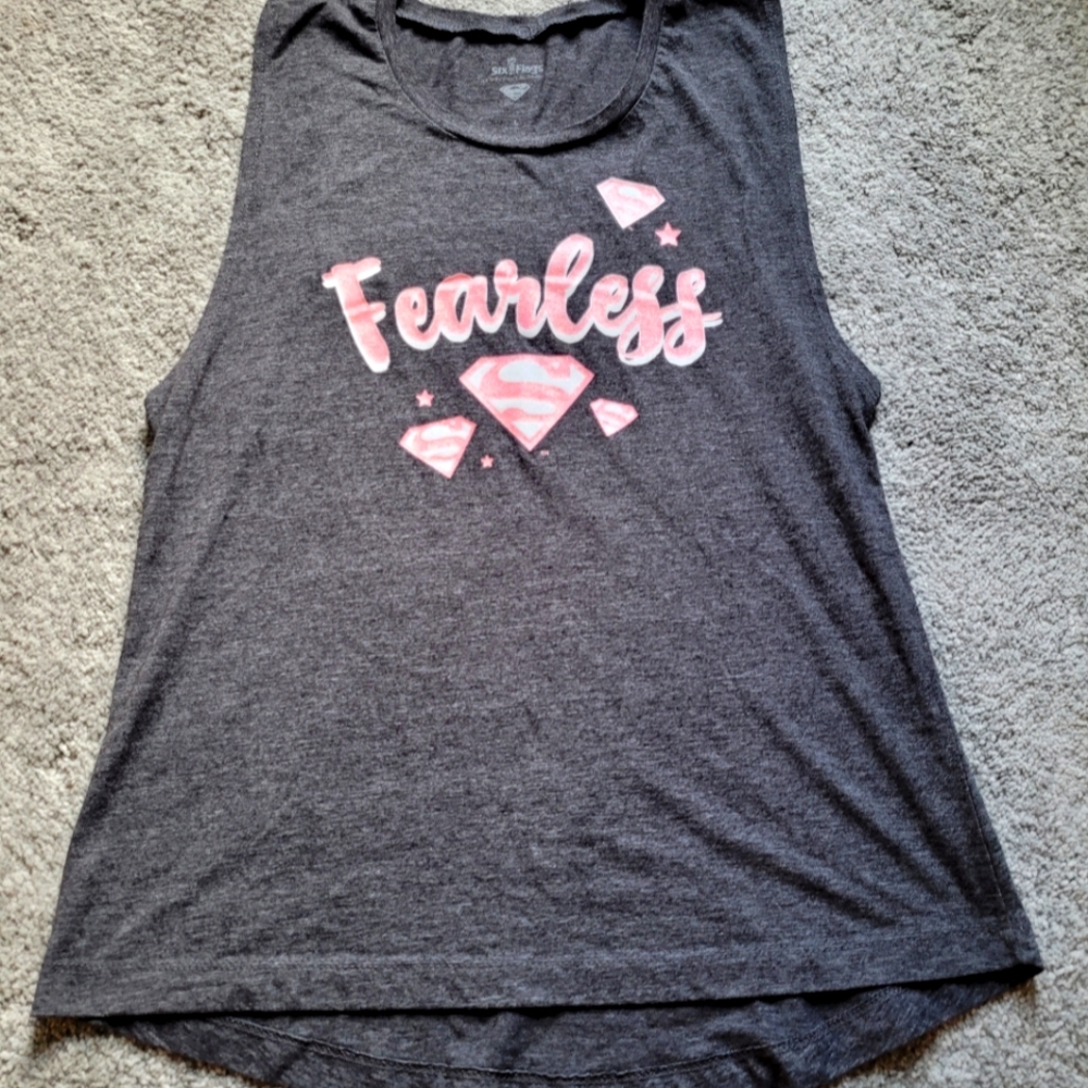 Fearless Graphic Sleeveless Muscle Tee Size L